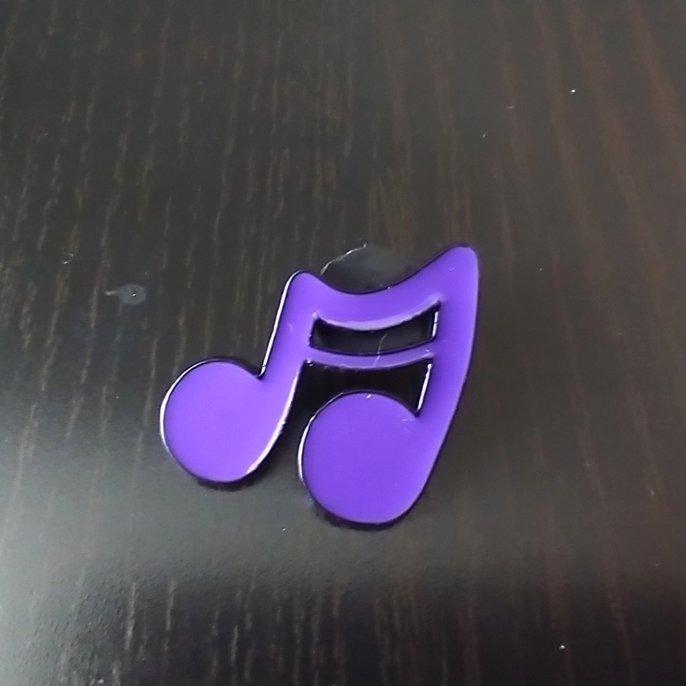 🧁 3/$30 Purple Musical Note Enamel Pin NEW
